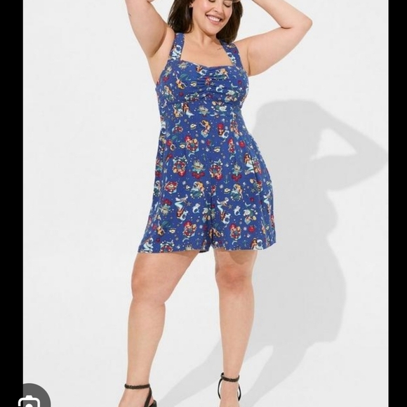 Retro chic mermaid halter romper - Picture 2 of 7